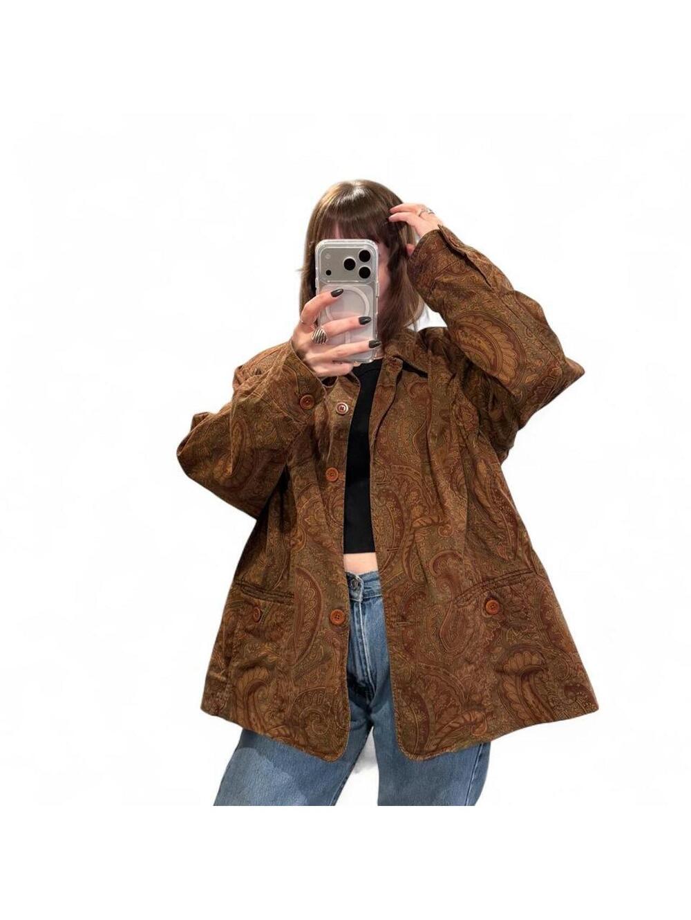 Vintage Oversized Paisley Tapestry Jacket
